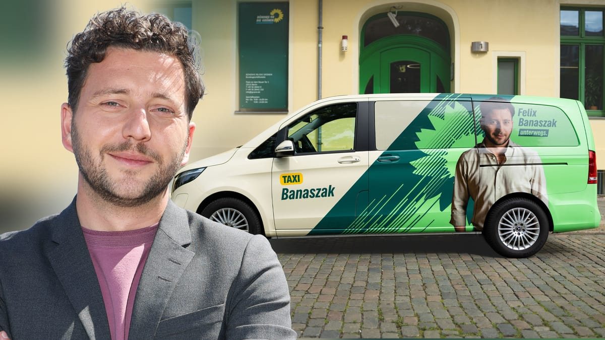 Grünen-Chef Banaszak startet ungewöhnliche Wahlkampfaktion als Taxifahrer