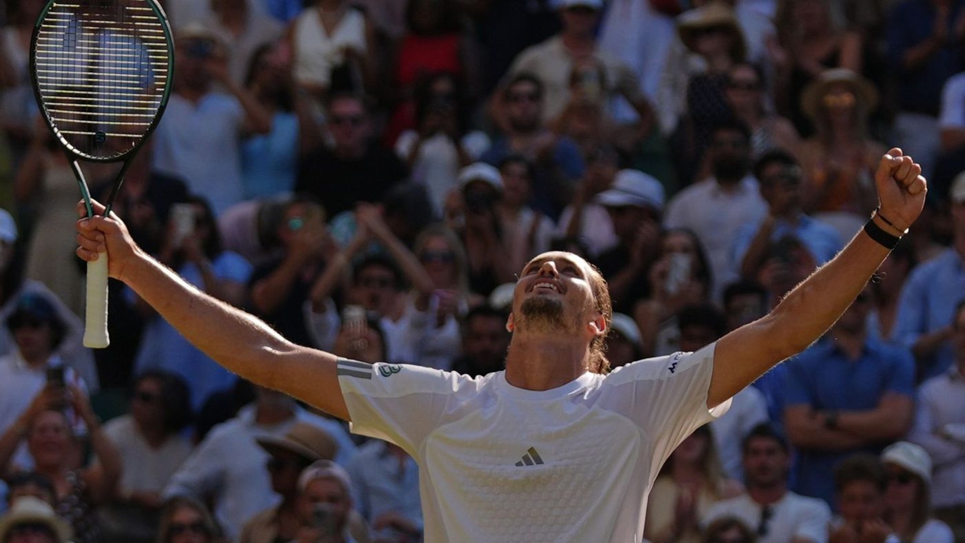Alexander Zverev erreicht erstes Wimbledon-Viertelfinale und fordert Angstgegner Fritz heraus